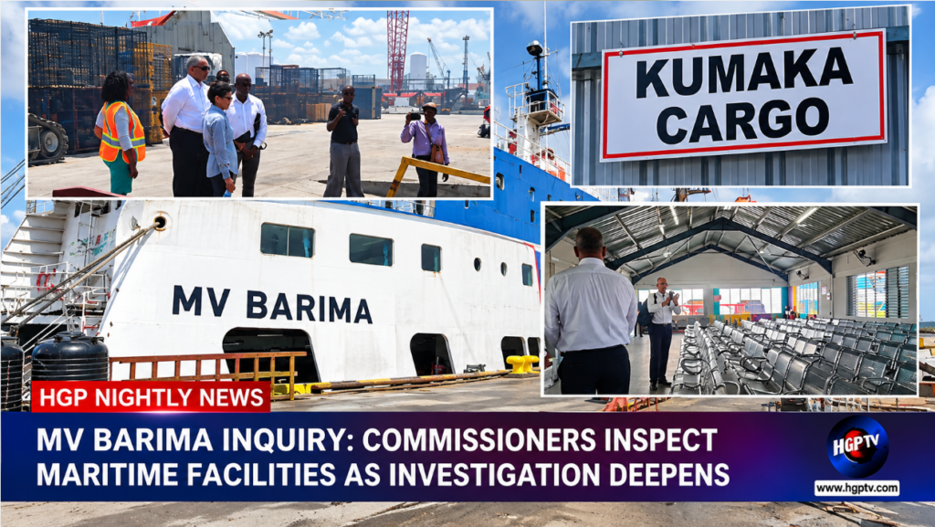 MV Barima Inquiry: Commissioners Inspect Maritime Facilities As Investigation Deepens – HGPTV – Guyana’s Nightly News and Entertainment Channel