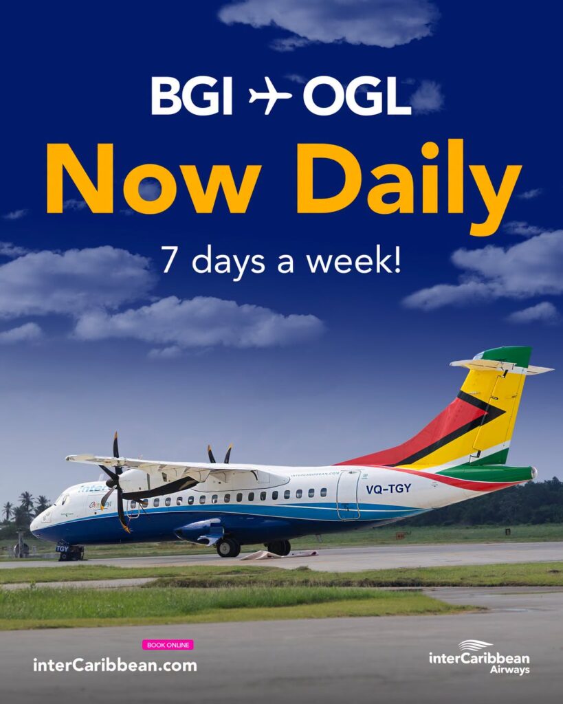 interCaribbean to fly between Barbados and Ogle daily
