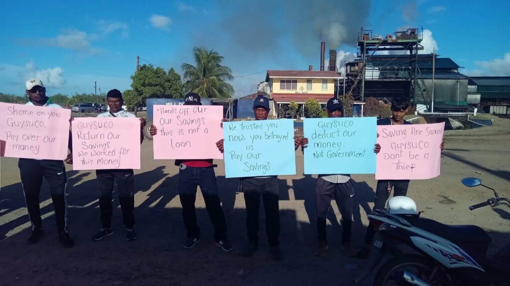 Sugar workers protest over credit union savings